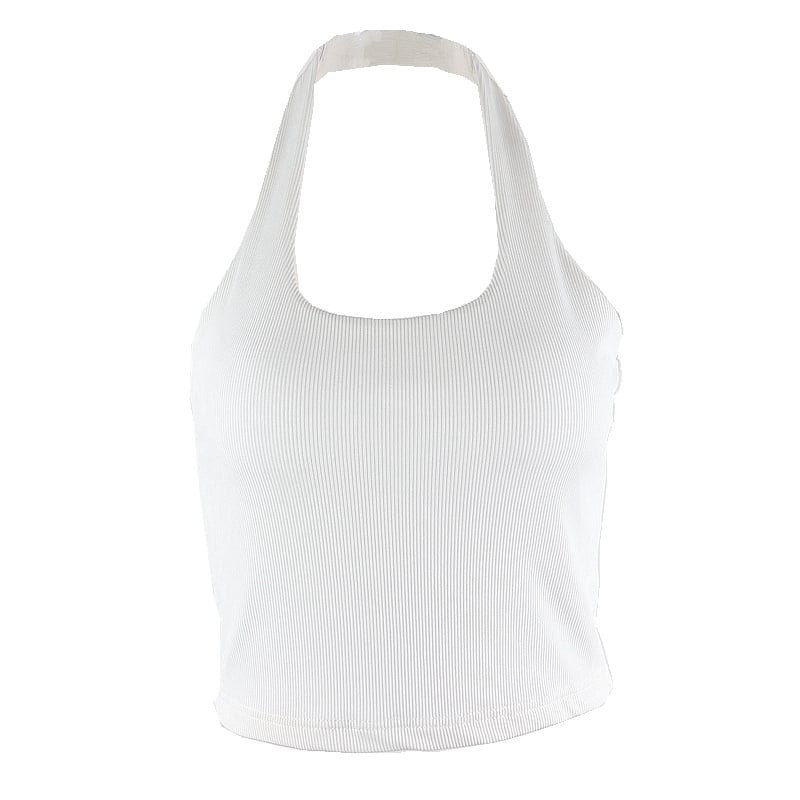 Chic Halter-Neck Crop Vest