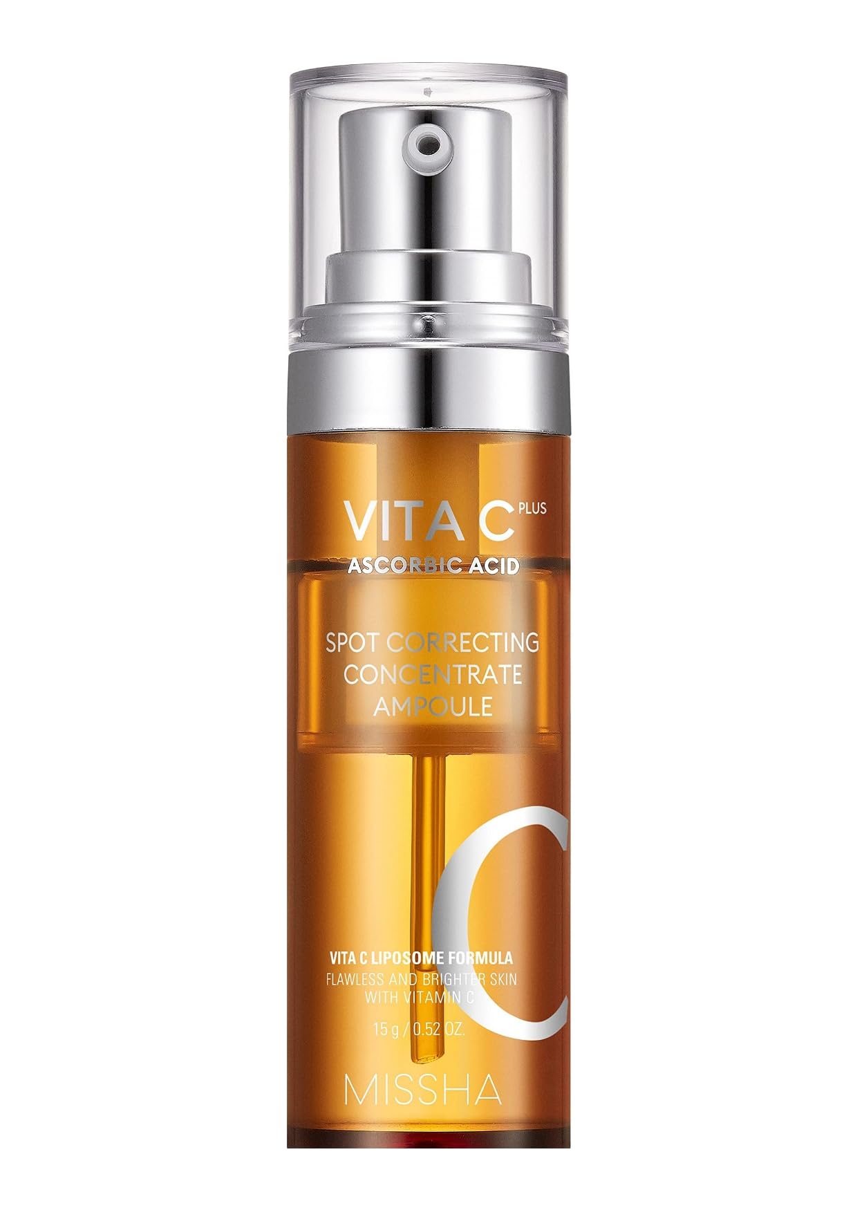 MISSHA Vita C Plus Spot Correcting Concentrate Ampoule Facial Serum Korean Skin Care Kbeauty 0.52 Fl oz/15ml