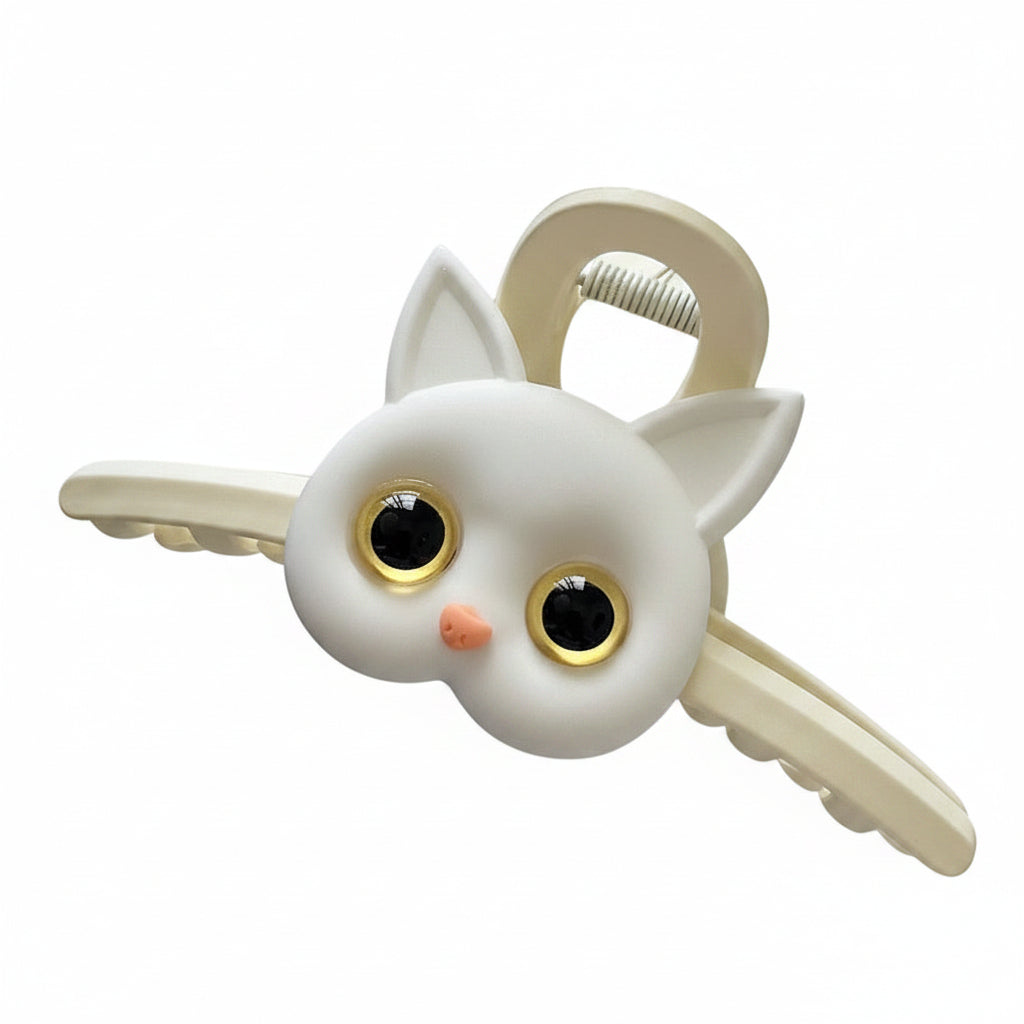 Cat Silicone Hair Claw Clip for Women