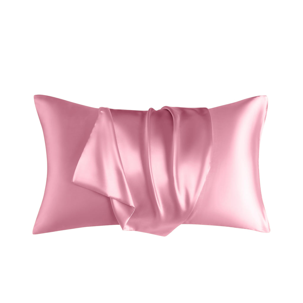 Tucusi 2 Pack Light Pink Satin Pillowcases