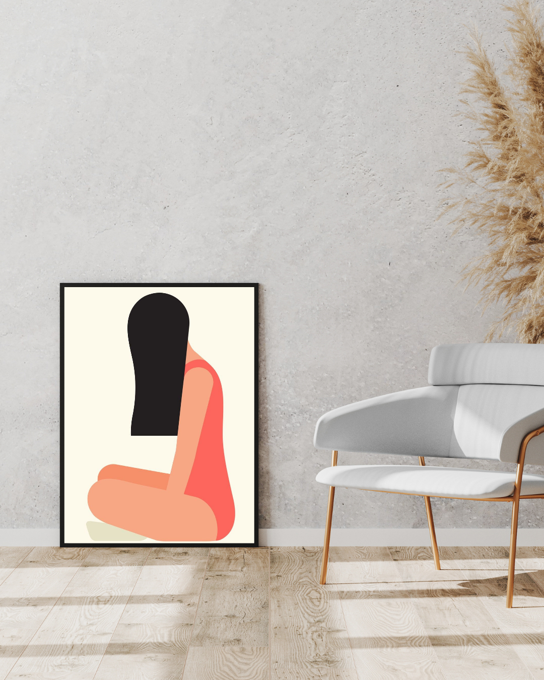 Calm Woman Framed Wall Art 12 x 16