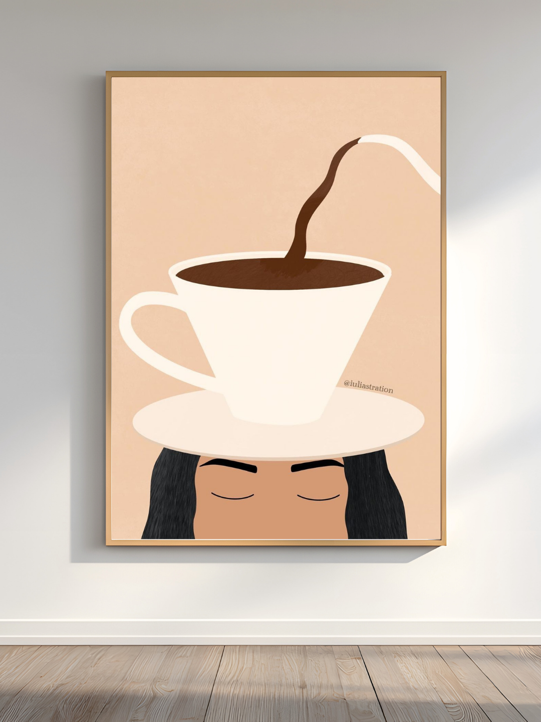 Morning Muse Coffee Abstract Framed Wall Art Print 12 x 16