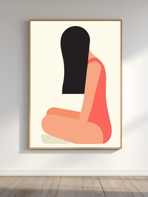 Calm Woman Framed Wall Art 12 x 16