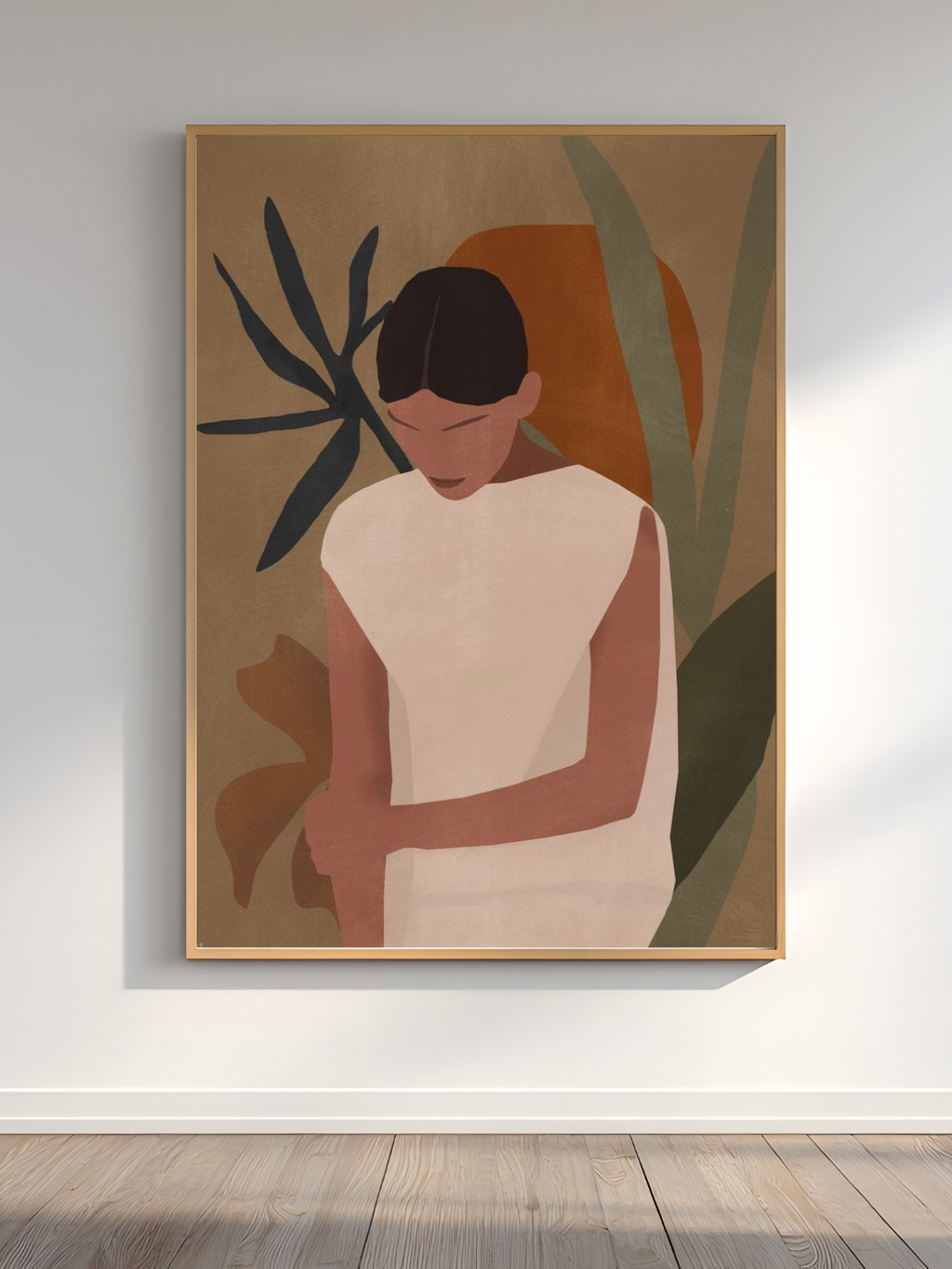 Modern Neutral Botanical Framed Wall Art 12 x 16