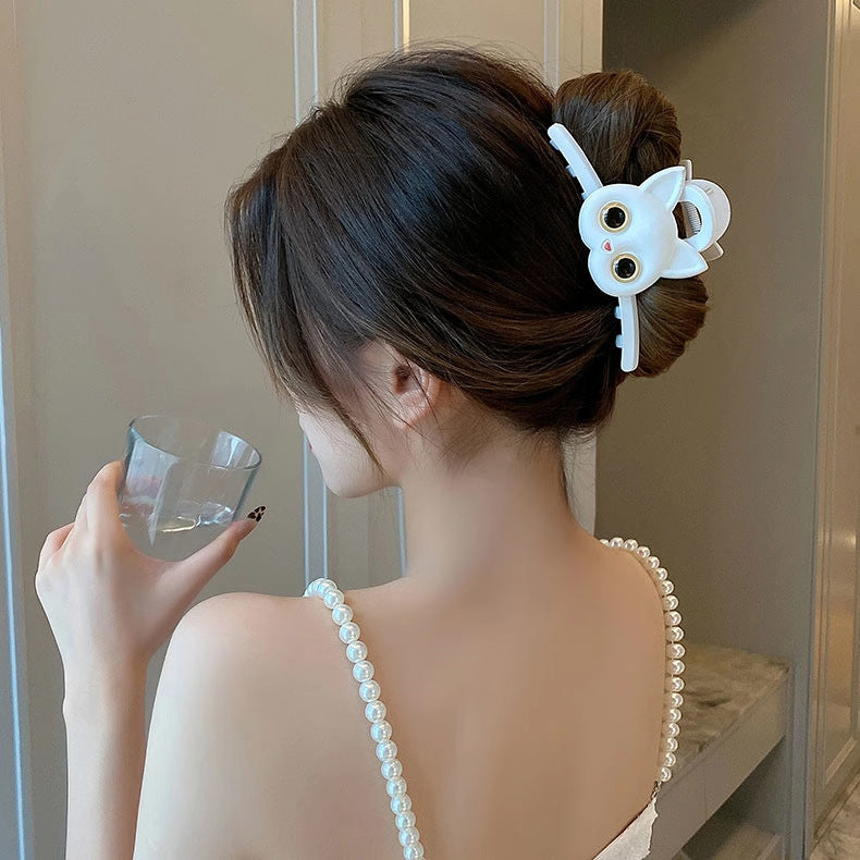 Cat Silicone Hair Claw Clip for Women