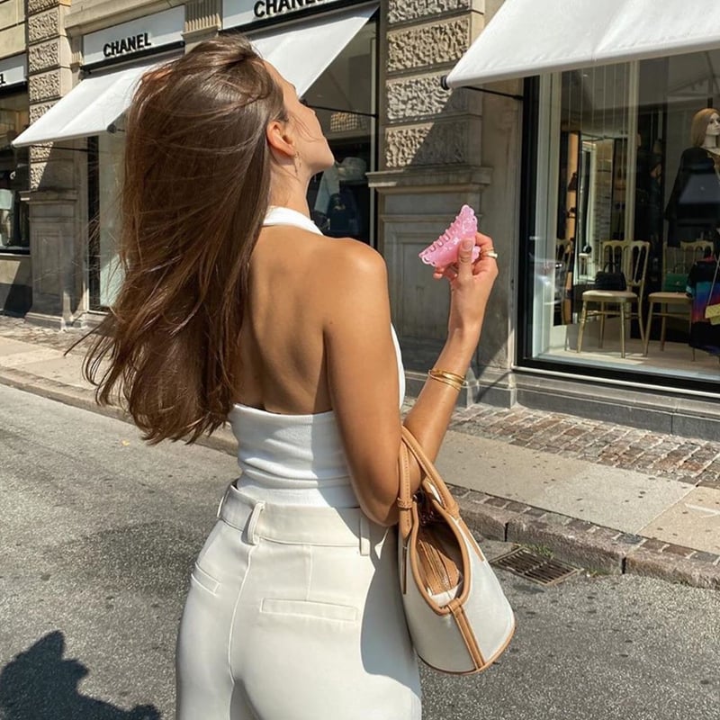 Chic Halter-Neck Crop Vest